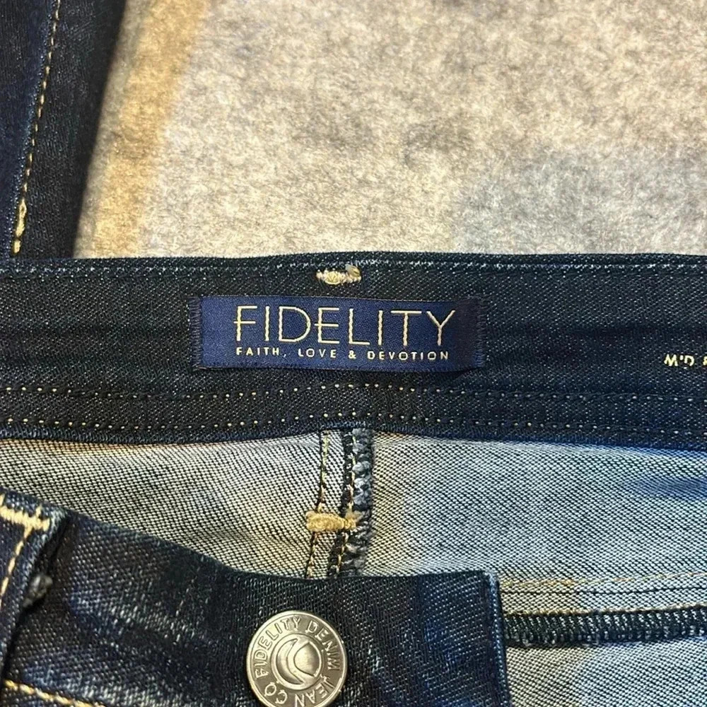 Fidelity  Ace Mid Rise Ultra Slim, Dark Wash. Size 27. - Picture 9 of 12